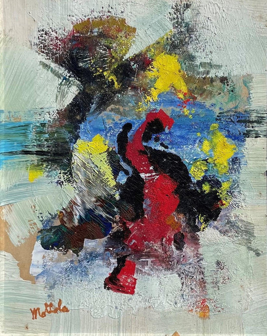 Fil Mottola Abstract Original Signed 9 ½ X 7 ½ #001 - Filmottola
