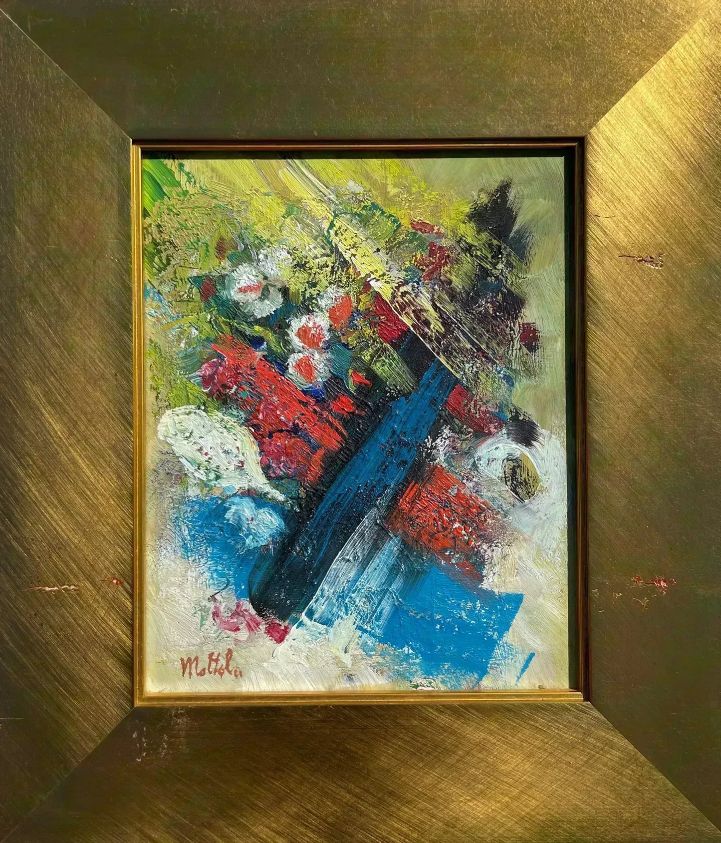 Fil Mottola Abstract Original Signed 9 ½ X 7 ½ #004 - Filmottola